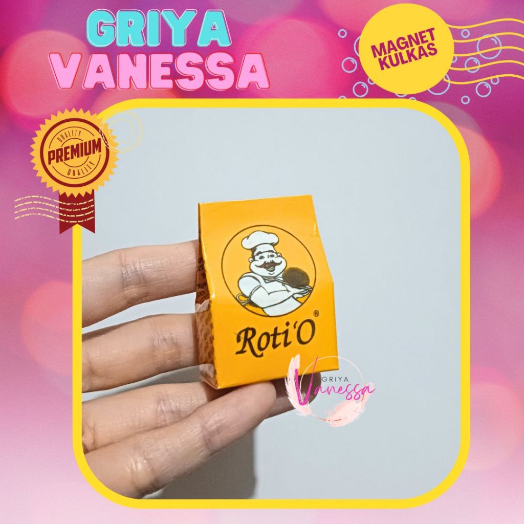 Tempelan Kulkas Magnet Roti O Gantungan Kunci Hiasan Tas