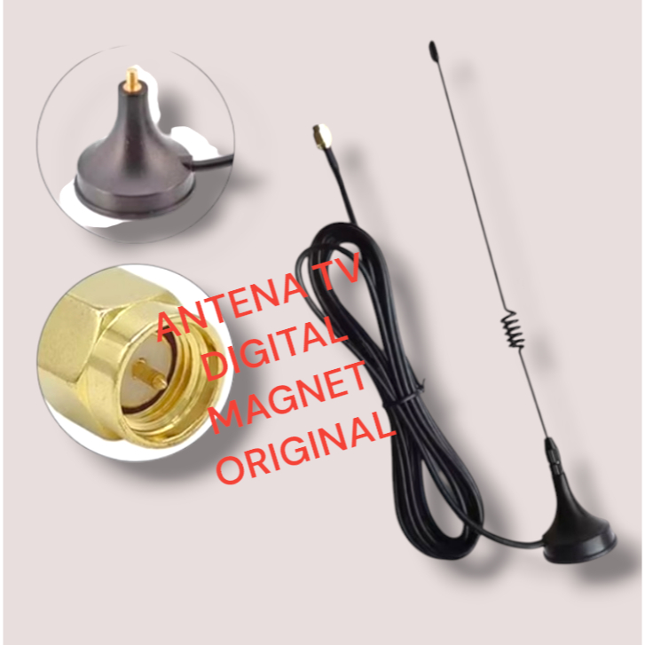 B02 ANTENA SPIRAL MODEM SIGNAL BOOSTER ANTENA TV DIGITAL KABEL 3 METER MAGNET INDOOR OUTDOOR MALE