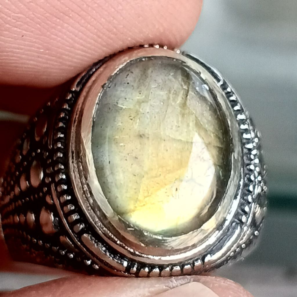 BATU NATURAL LABRADORITE LABRADOR LABERADOR 100% ASLI ALAM