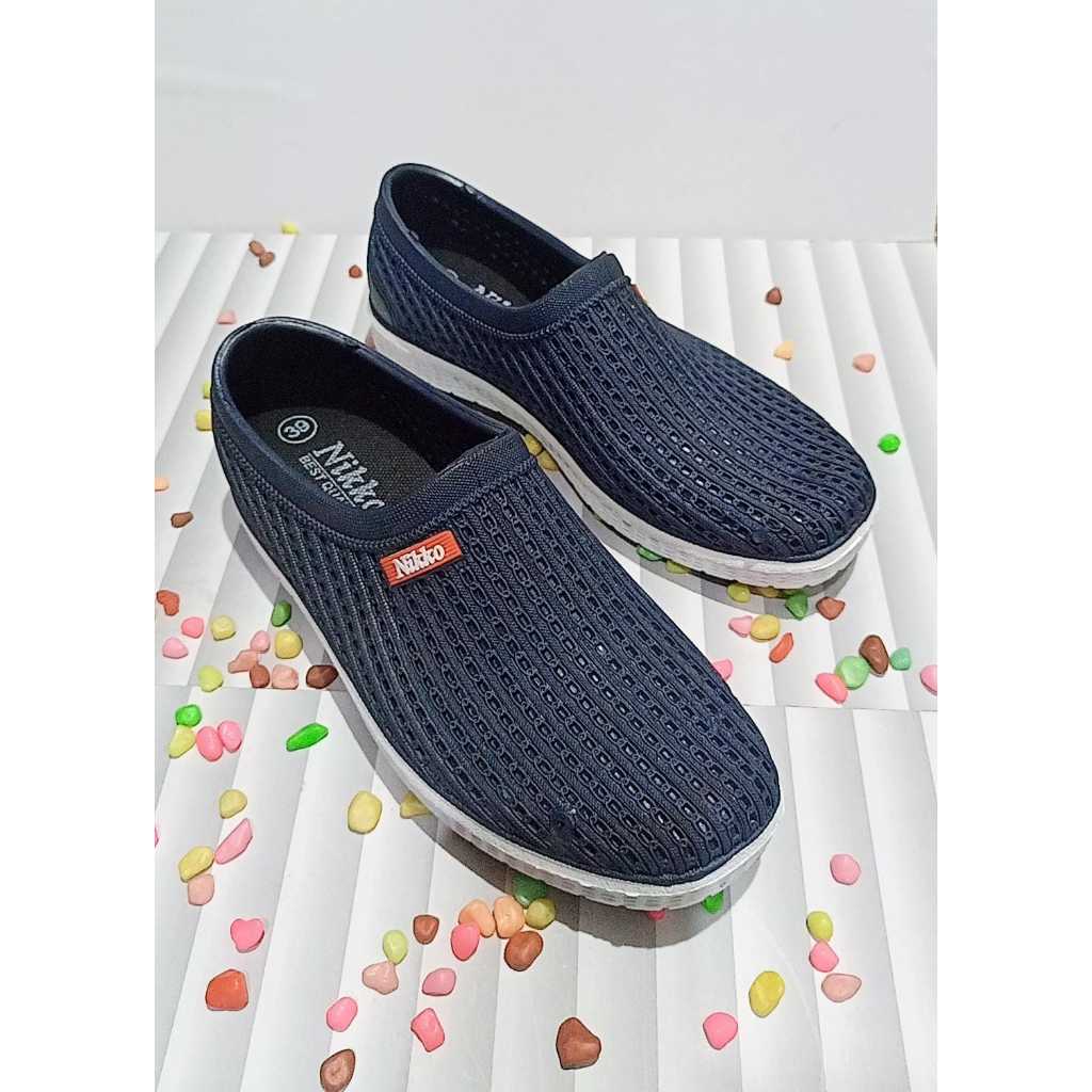 NK 152 - Paling murah cek nikko 8155 terbaru Sepatu 8152 Pria / Sepatu Slip / Sandal Karet BAHAN PVC