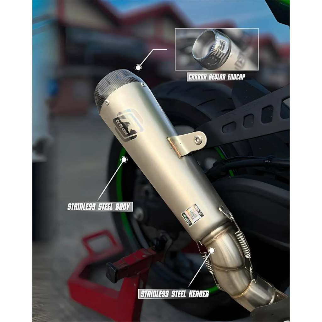 Slip On ZX25R zx25RR Triton Original Type Prime Endcup Karbon