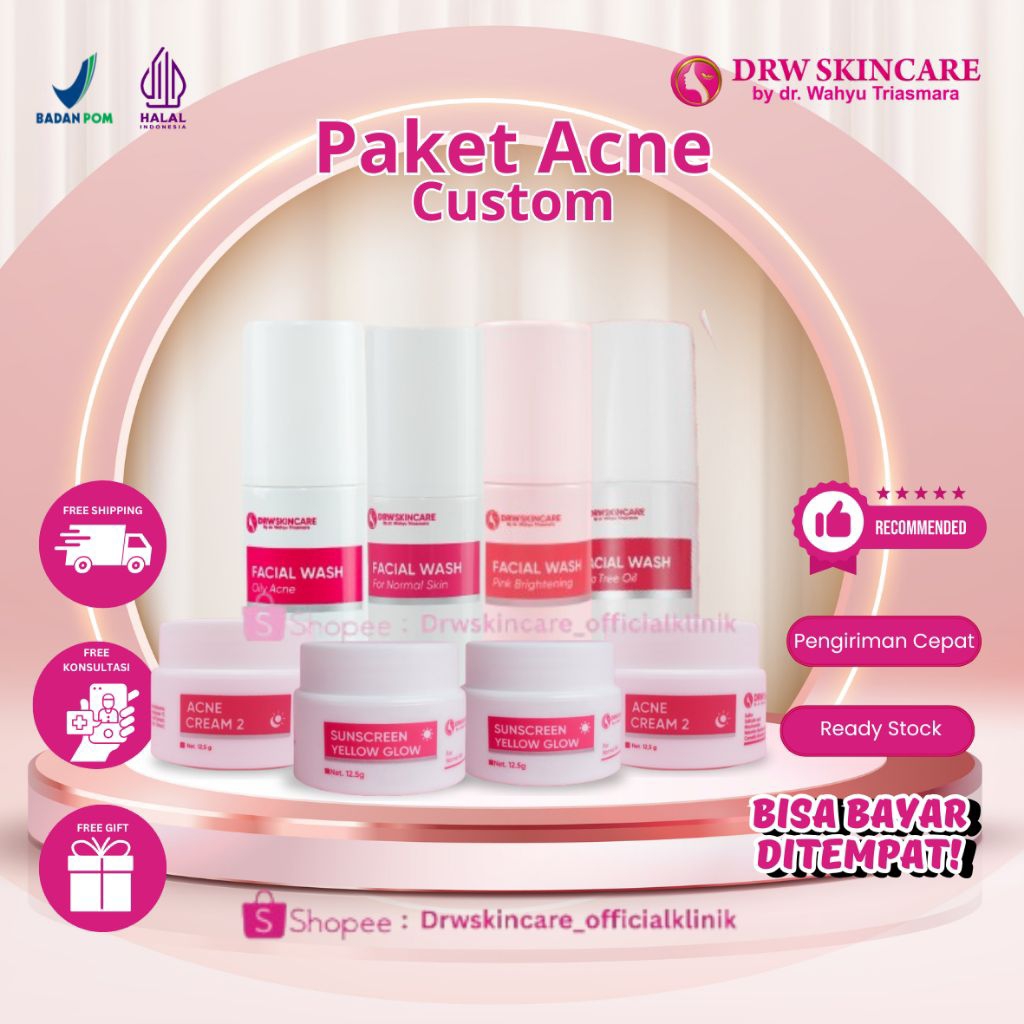 Paket acne 1 Paket acne 2 Paket acne 3 drw skincare