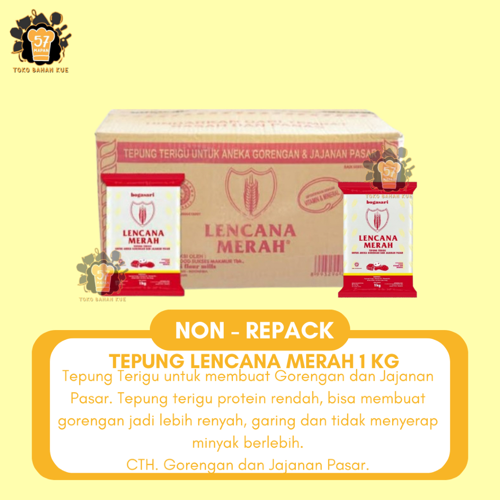 

[ADA PAKET HEMAT] TEPUNG LENCANA MERAH 1 KG - COCOK UNTUK GORENGAN