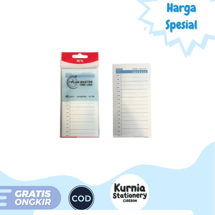 

M&G Sticky Note Plan Master Time Line 40 Sheet YS-700 AS36B102 / Alat Kantor & Sekolah