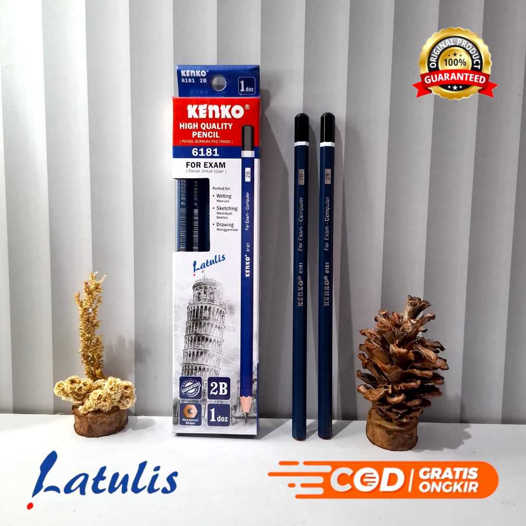 

PENCIL 2B Kenko - 6181 Biru Cap Hitam [Per Lusin]