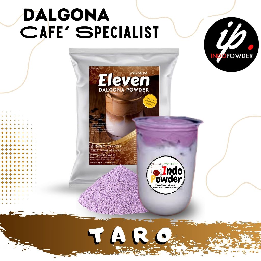 

Indopowder - Bubuk DALGONA TARO 1Kg Untuk Cafe, Waralaba, Resto dan Usaha Minuman Kekinian