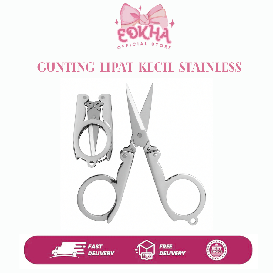 

EDKHA - Gunting Lipat Kecil Stainless / Gunting Lipat Mini Gunting Saku Kecil Gunting Kumis Gunting Jenggot Gunting Stainless Steel