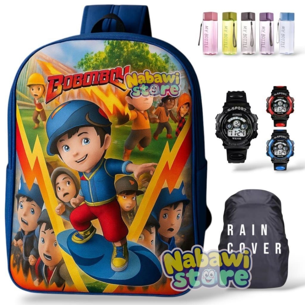 Tas Sekolah Anak Laki Laki SD  karakter Boboiboy