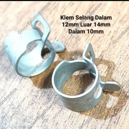(10pcs) klem selang dalam 12mm / luar 14mm Tebal 10mm