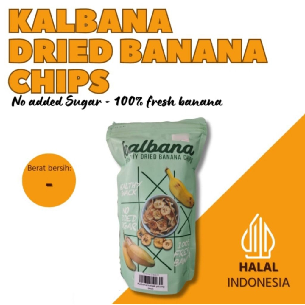 

KALBANA Dried Banana Chips | Keripik Pisang Kering Renyah & Gurih | Cemilan Sehat