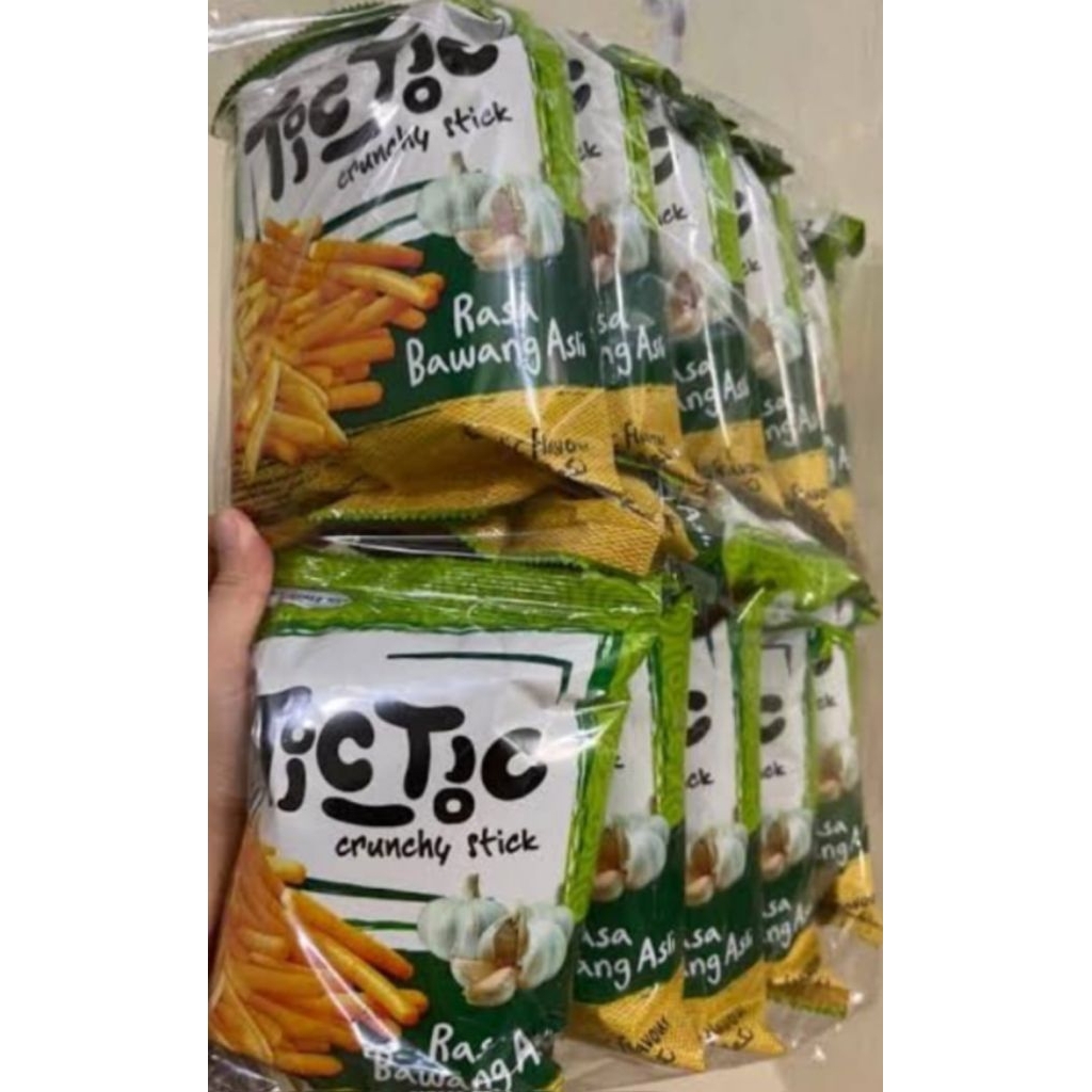 

Chiki TicTic Rasa Bawang Asli (isi 10pcs gratis 1pcs)