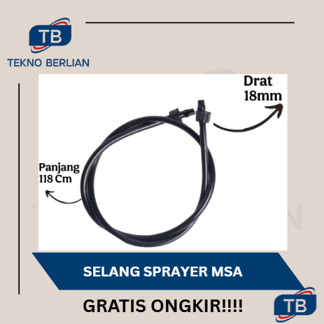 Selang Sprayer MSA Elektrik Disinfektan & Manual Drat 18mm
