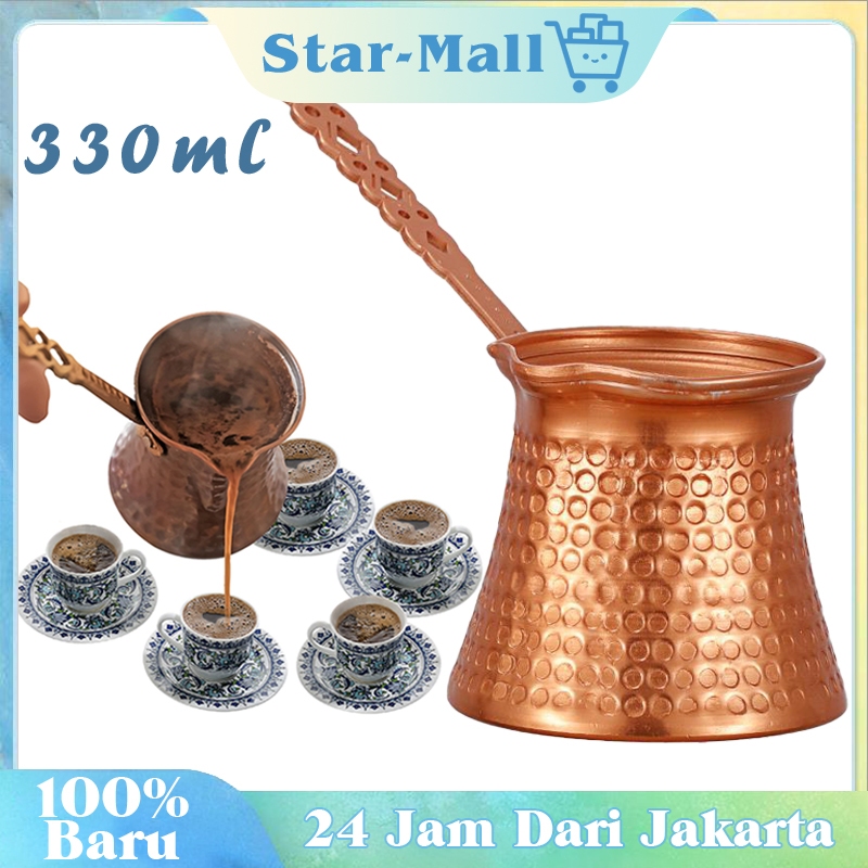 Turkish Copper Coffee Pot 330ml Ibrik Kopi Turki Tembaga Alat Kopi Pemanas Turkish Coffee Pot