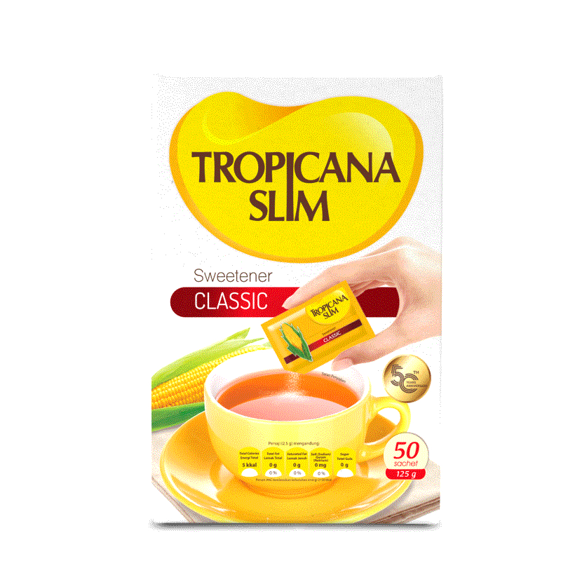 

Tropicana Slim Sweetener Classic 50 Sachet Bebas Gula
