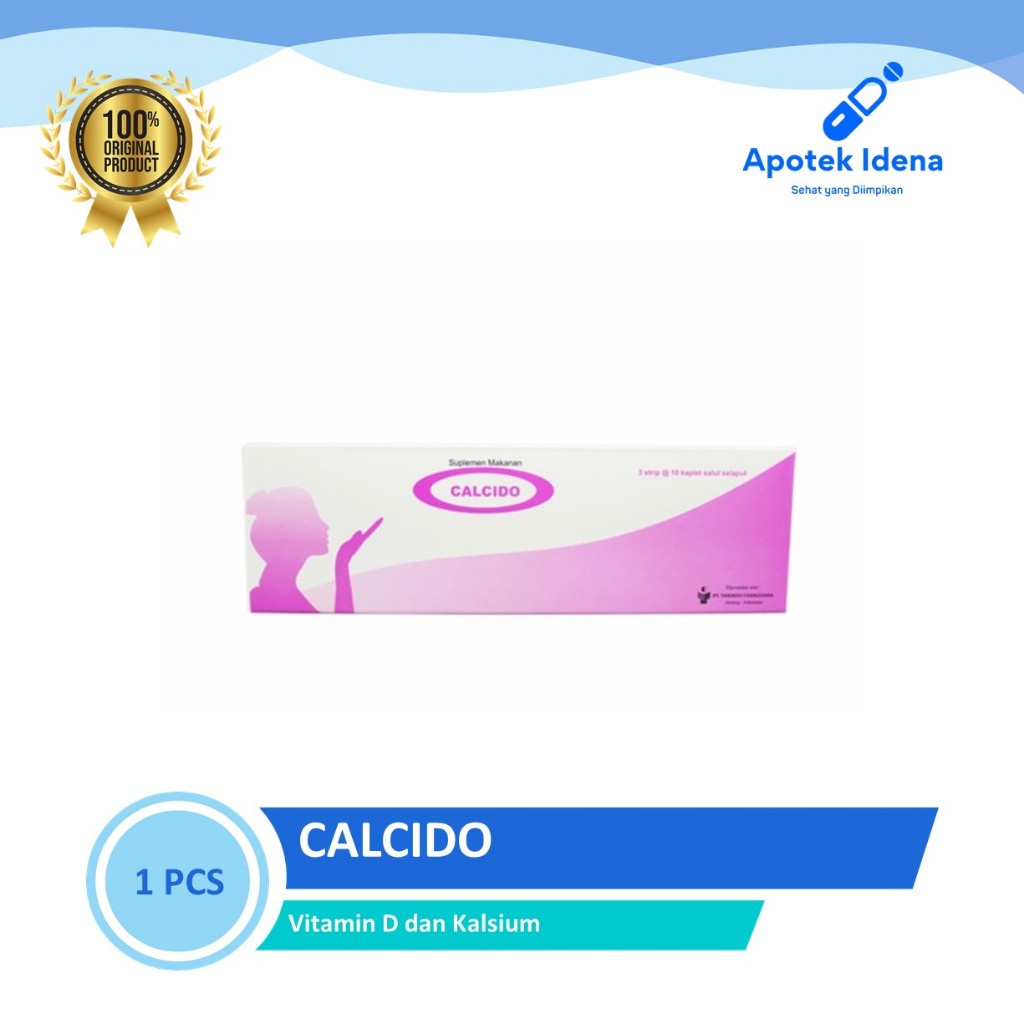 CALCIDO TABLET ISI 30 (PERBOX)  Vitamin Tulang - Kalsium Tulang- Vitamin Ibu hamil- CALSIDO