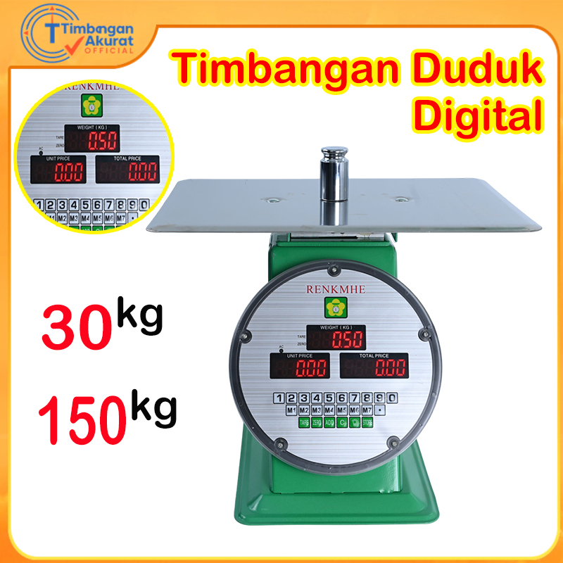 Timbangan duduk digital 30kg / Timbangan digital manual 150kg