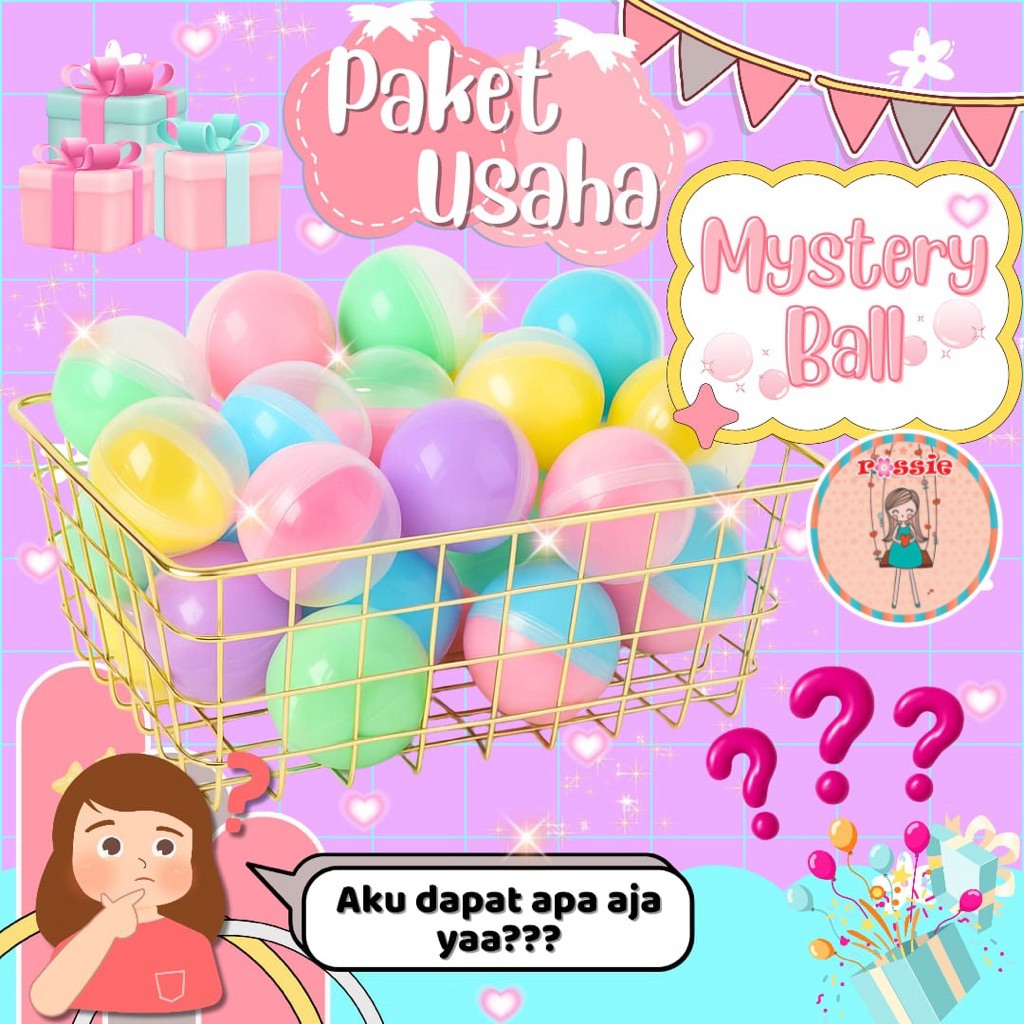 

Paket usaha lucu/Mystery ball/Blind Box/Mystery box alat tulis barang fancy