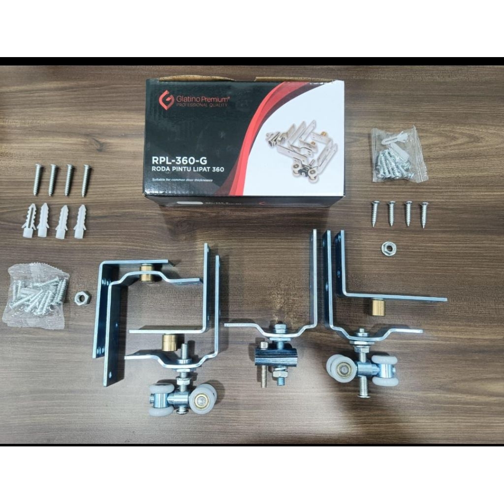 1 Set Roda Sliding Pintu Lipat Glatino / RODA PINTU LIPAT GLATINO / Roda Pintu Geser Lipat / RODA PI