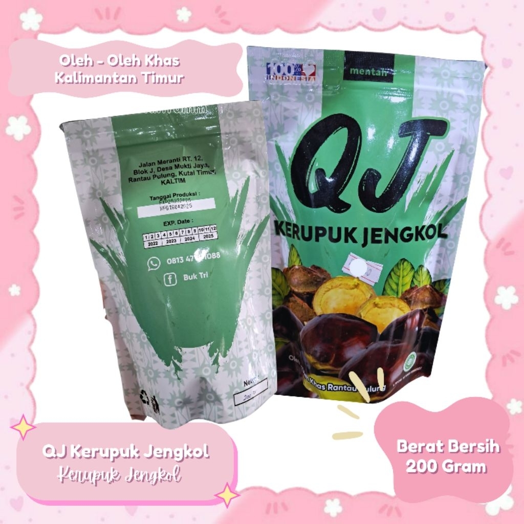 

QJ Kerupuk Jengkol 200gr - Oleh Oleh Khas Kalimantan Timur