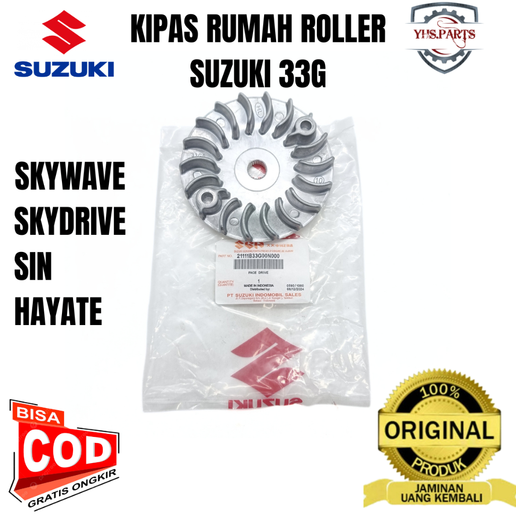 ASLI ORIGINAL KIPAS RUMAH ROLLER SUZUKI SGP 33G SKYWAVE SKYDRIVE SPIN HAYATE