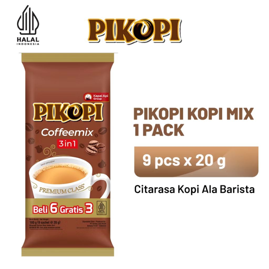 

Pikopi 3 in 1 Coffemix Beli 6 gratis 3 ( 9 sachet)
