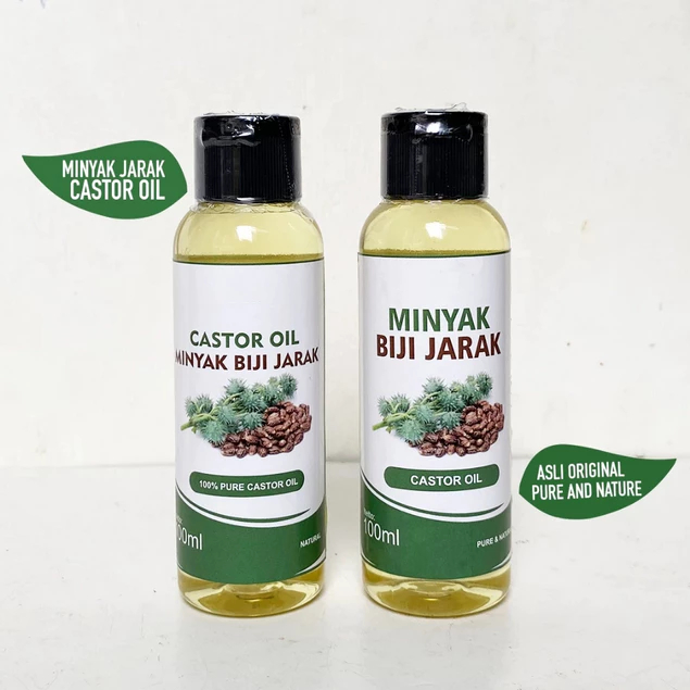 Minyak Biji Jarak Ori 100% 100ml Untuk Kulit Rambut