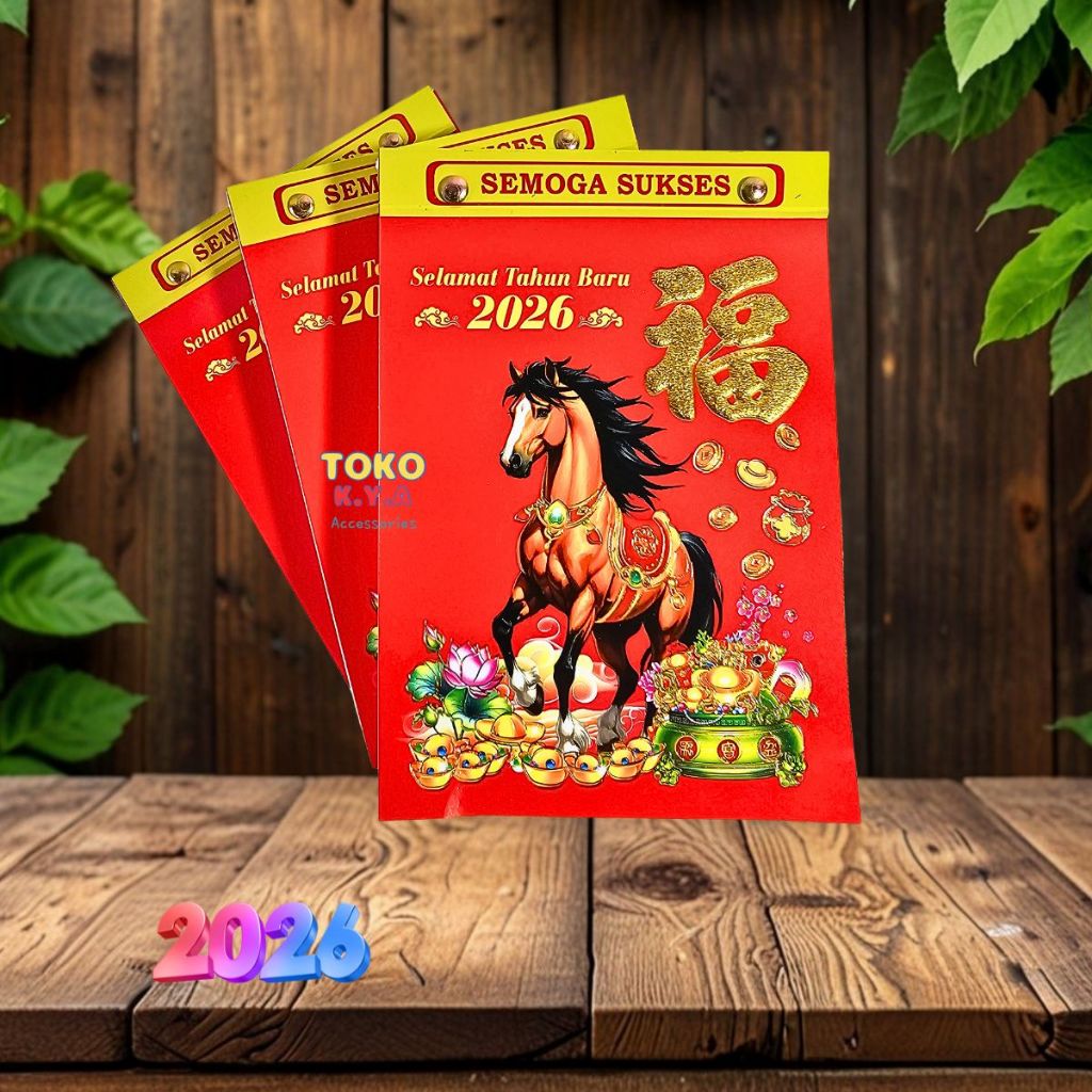 KALENDER LOKAL HARIAN SOBEK UKURAN SEDANG/KALENDER CINA 2026/KALENDER TERBARU 2026