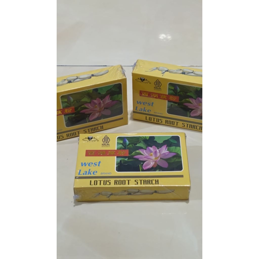 

Lotus root starch 250gr / Minuman serbuk pati akar teratai West Lake / Bubuk Yanbao GERD