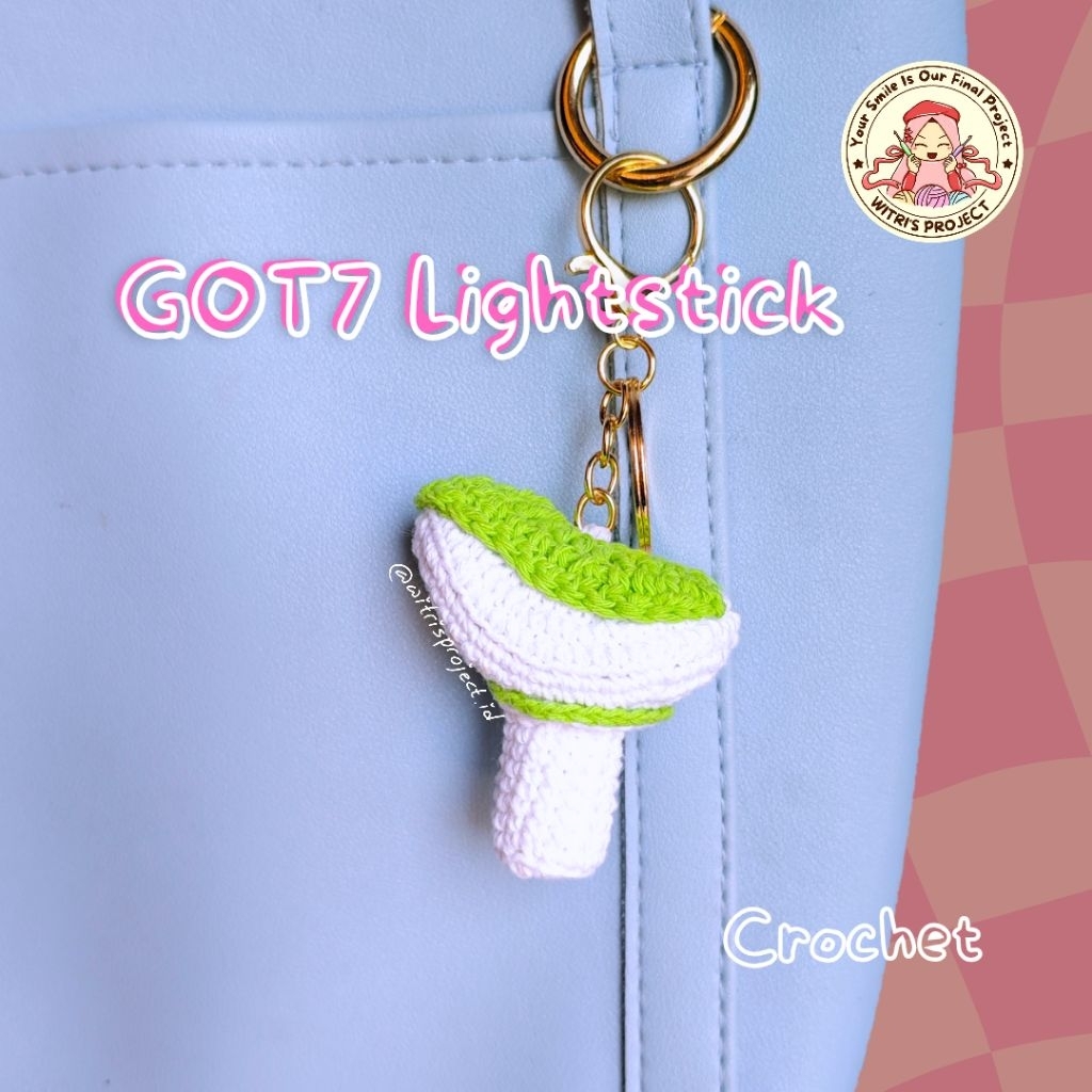 WITRI'S PROJECT Keychain Lightstick Ahgabong GOT7 Rajut