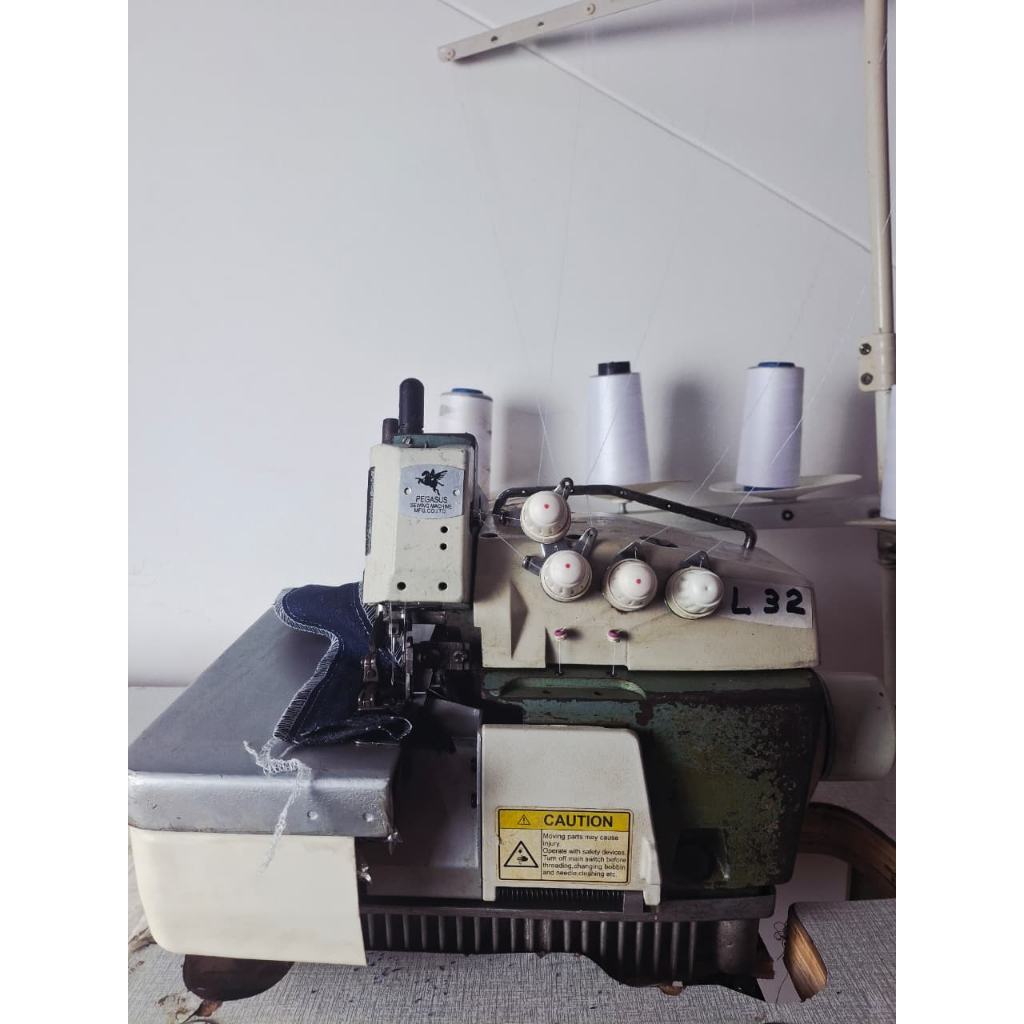 ASLI JEPANG Pegasus Mesin Jahit Obras Benang 5 L-32 / F-32 Pegasus L32/F32
