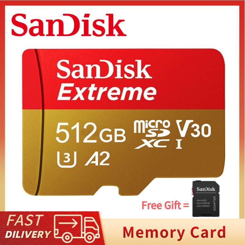 SanDisk Official Store ID Ultra Extreme PRO 512GB 256GB 128GB Mini Class 10 U3 A2 Micro SD TF Memory