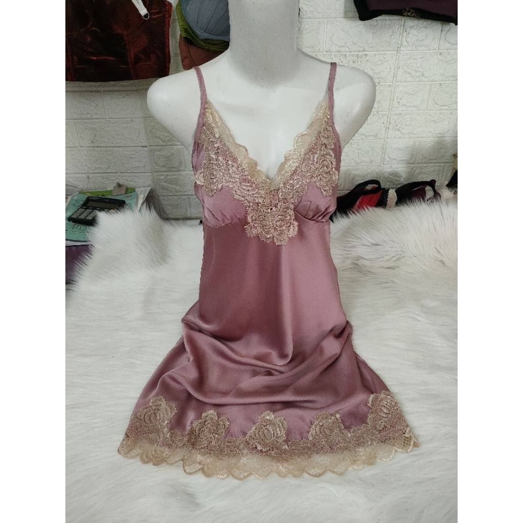 lingerie satin silk premium/import