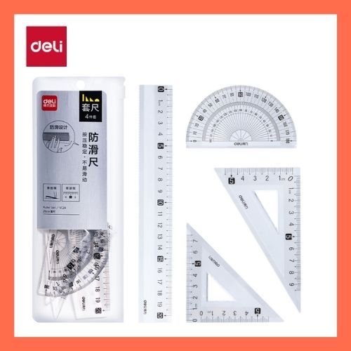 

Deli Penggaris Set Transparant VC23