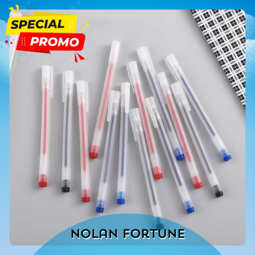 

NF - Pulpen Gel 0.5mm Bolpoin Pena Pulpen Tinta Gel Cair Pena Transparant Pen Gel