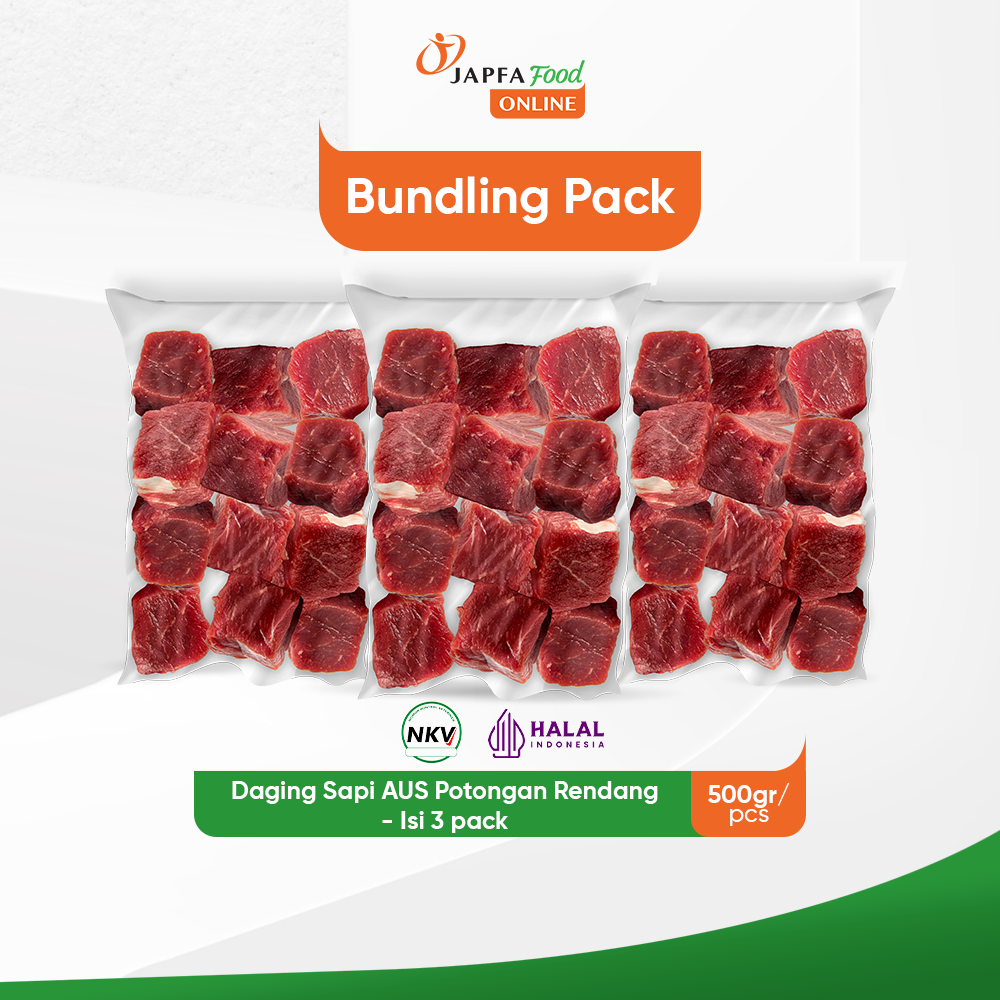 

Daging Sapi Rendang Potong 500gr - Isi 3 pack