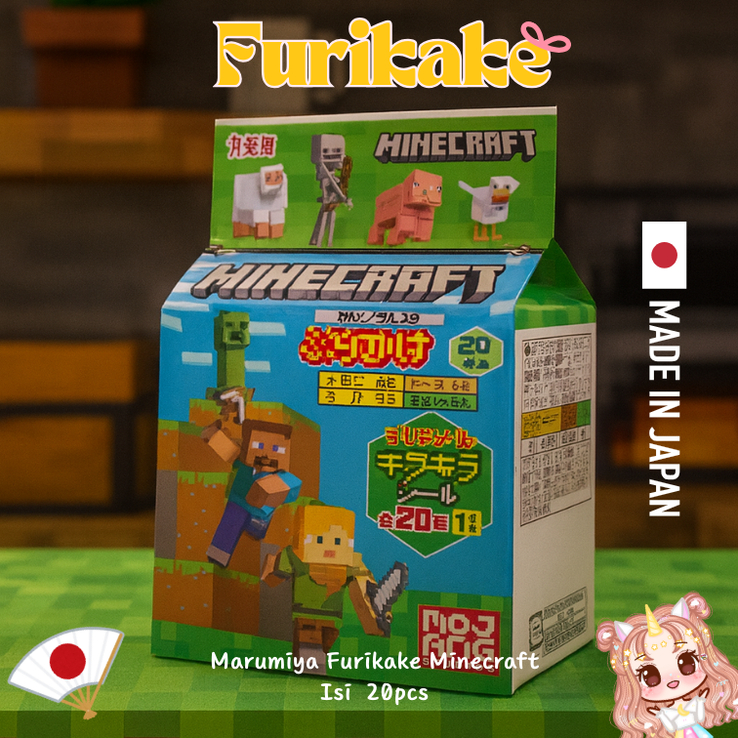 

Marumiya Furikake Minecraft Japan Isi 20pcs Free Stiker Random | Topping Bumbu Nasi Bekal Anak