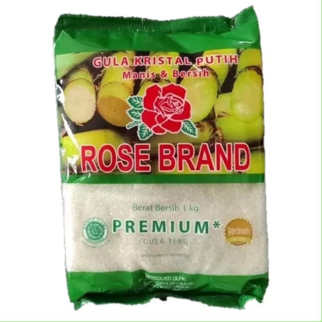 

Gula Rose Brand kemasan hijau 1kg premium