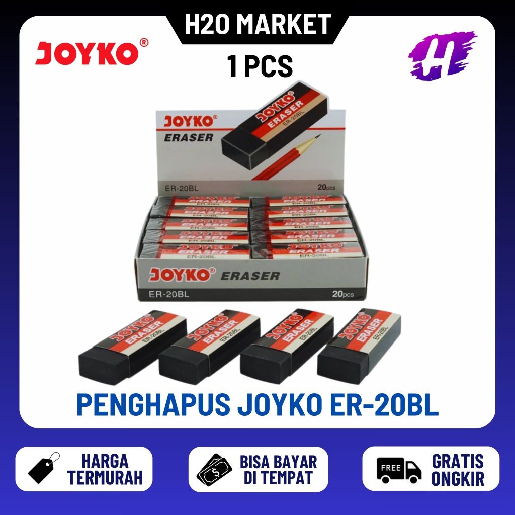 

❤️H2O❤️ 1 pcs Eraser / Penghapus Joyko ER-20BL