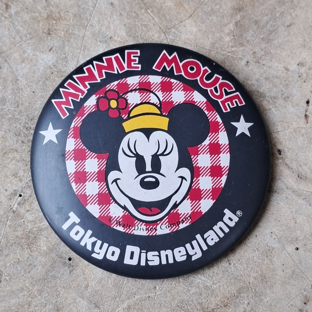 Pin asli Vintage Minnie Mouse Tokyo Disneyland