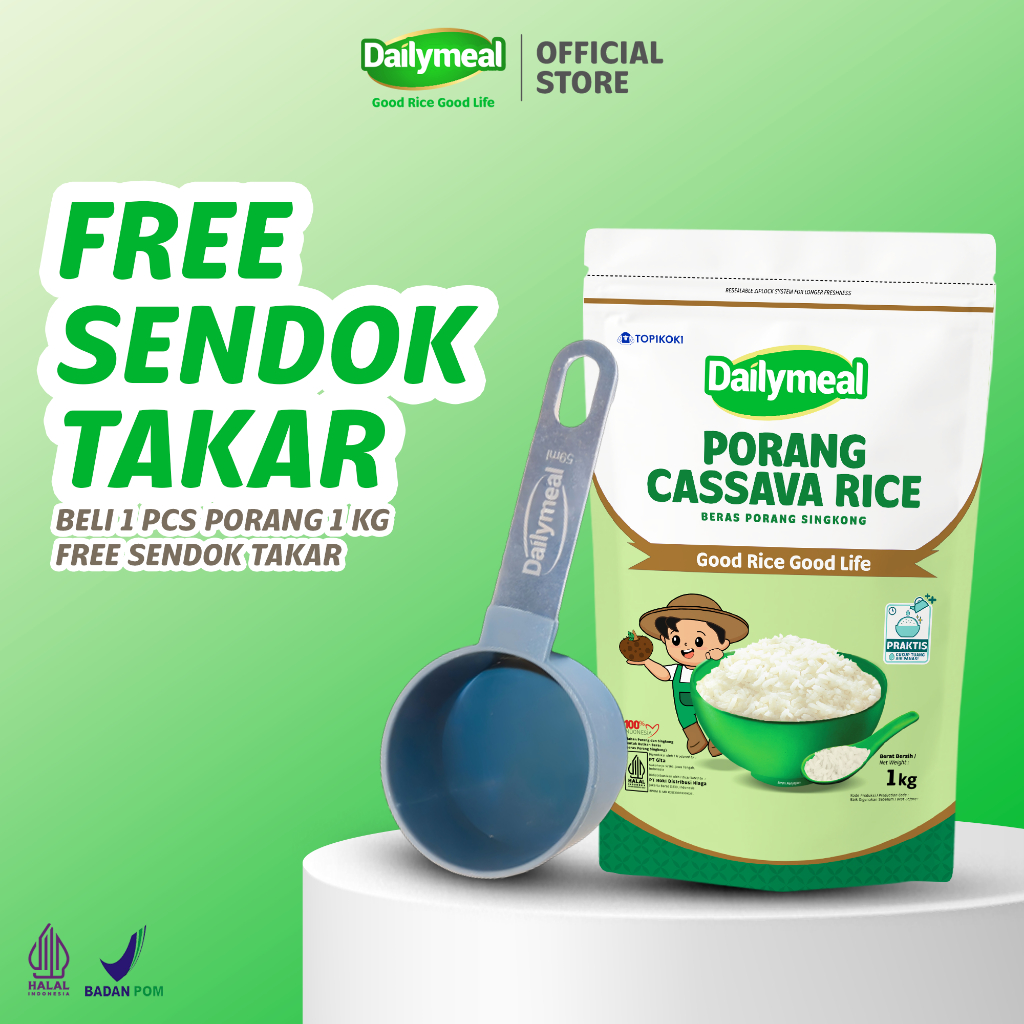 

Dailymeal - Porang Cassava Rice (Beras Porang) 1 kg – Alternatif Nasi Sehat, Kenyang Lebih Lama, Rendah Kalori