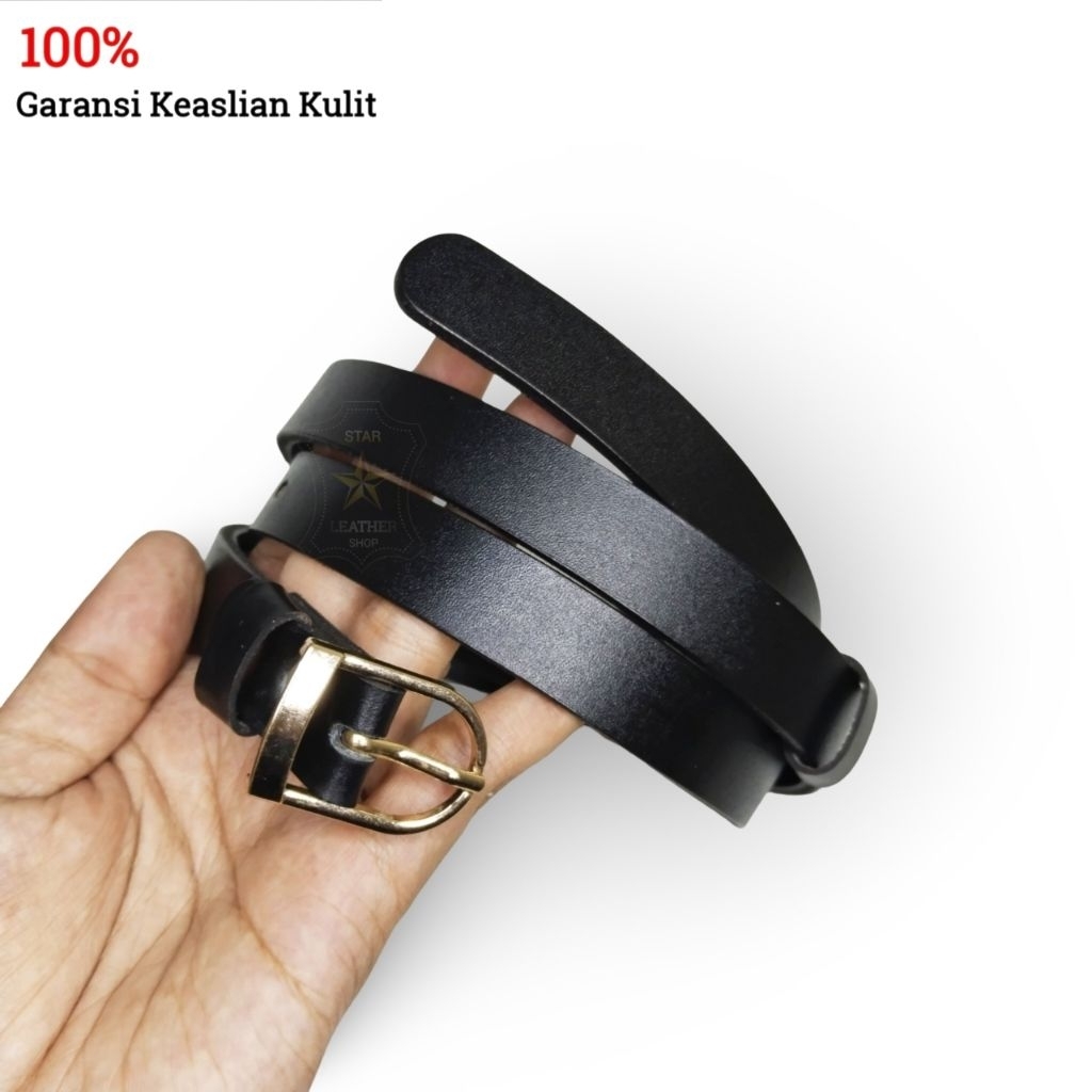 Ikat Pinggang Wanita Kulit Asli/Belt Wanita Simpel/Sabuk Kulit Cewek Fashion Trendy