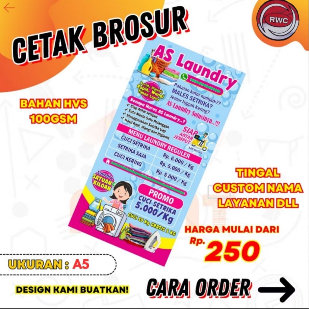 

Cetak brosur A5 brosur laundry brosur wifi dan brosur lainya termurah