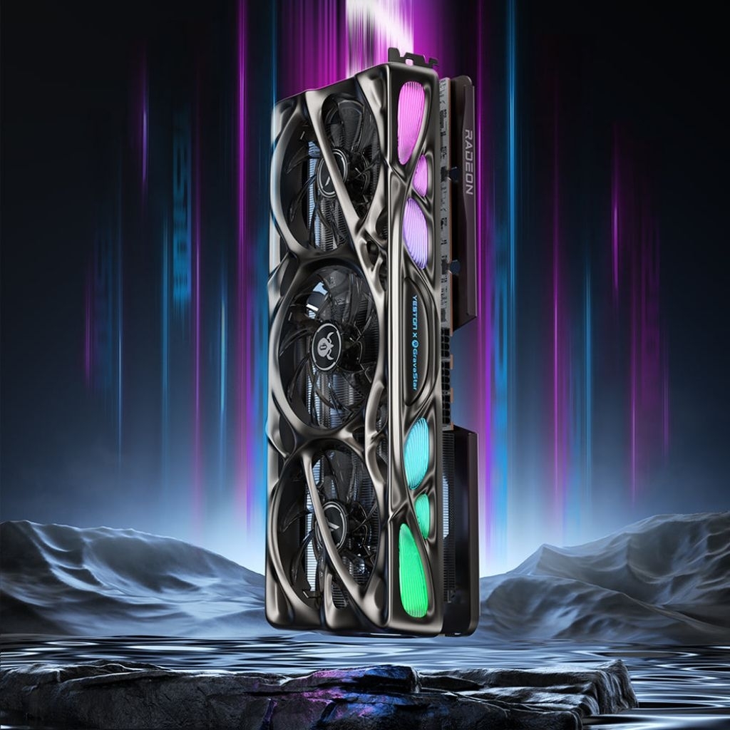 Yeston x GravaStar AMD RADEON RX 9070 XT 16G GDDR6 Mercury Nova OC Graphics Card