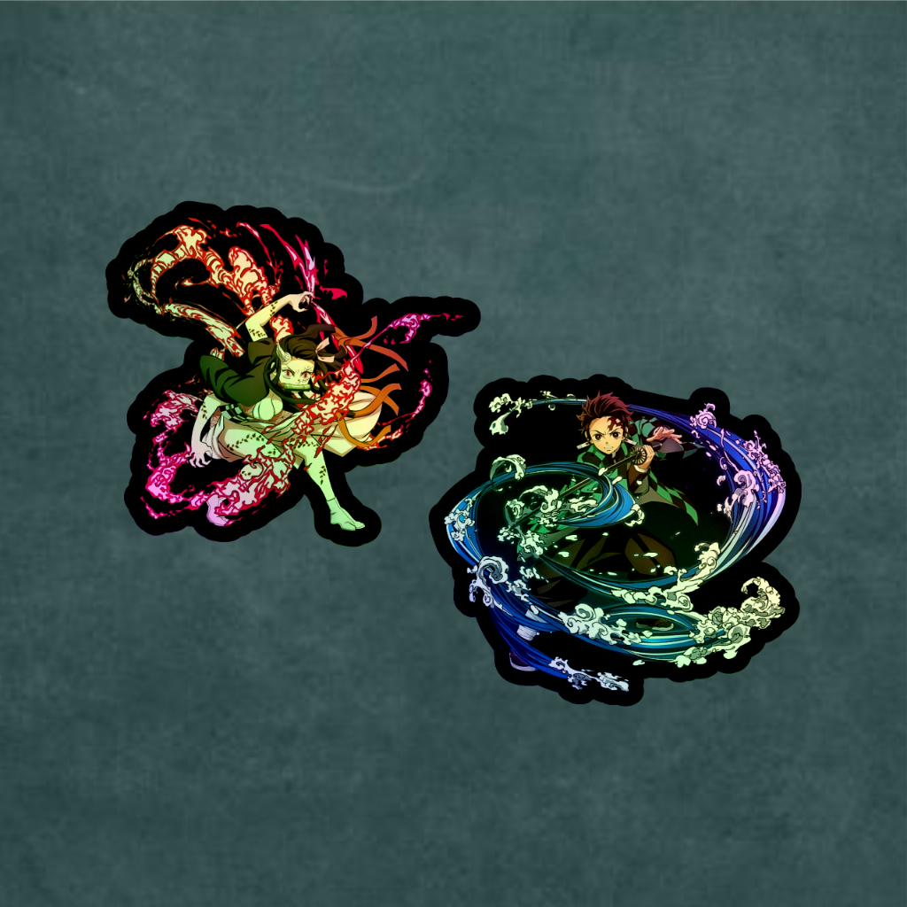 

Stiker Anime Hologram Teknik Nezuko dan Tanjiro Demon Slayer | Kimetsu No Yaiba Hp dan Laptop 7 Cm