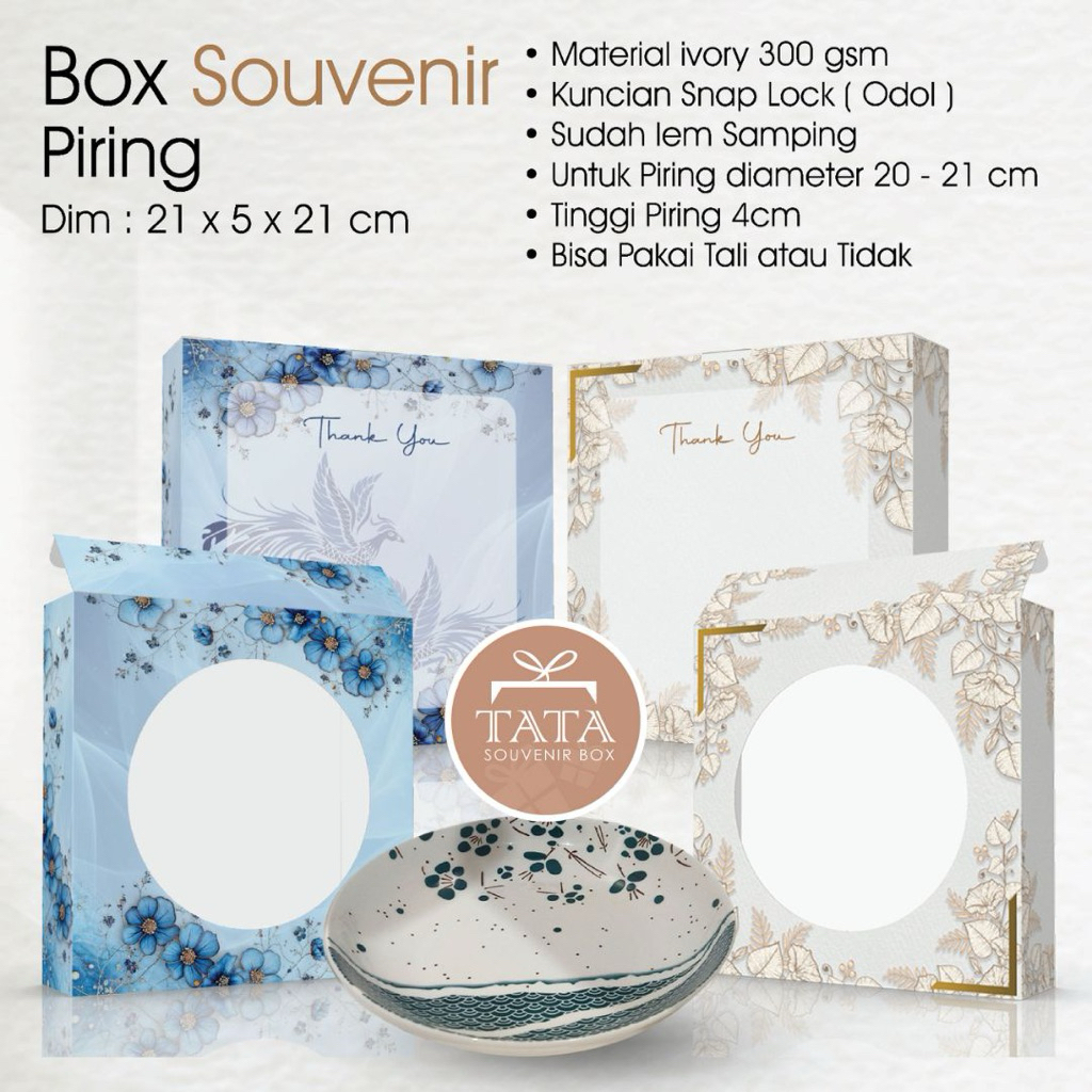 

Box Souvenir Piring Uk. 21 x 5 x 21 cm Model Odol Odol (PROMO!!!)