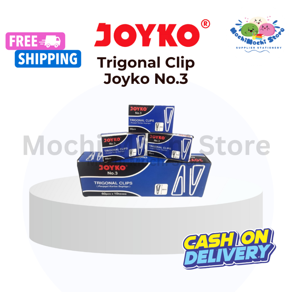 

Trigonal Clip Joyko No.3 | Klip Penjepit Kertas Segitiga | Klip Penjepit Kertas Segitiga Joyko