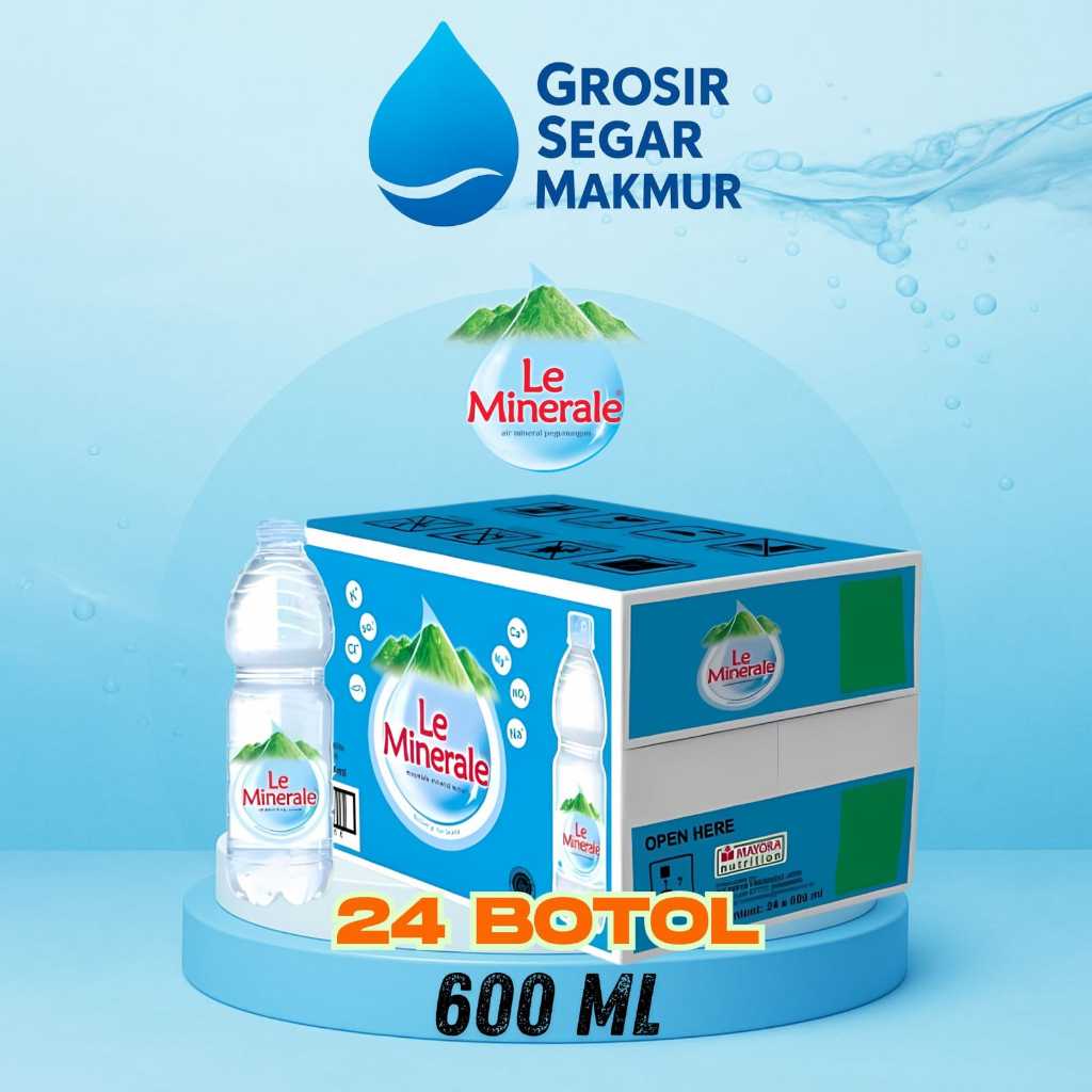

LE MINERAL 600 ml botol ( 1 dus 24 botol )