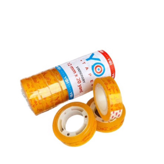 

SELOTIP MINI STATIONERY TAPE YOI / Solasi kado (bening) / solasi kecil bening / Selotip bening 12mm x 20Y