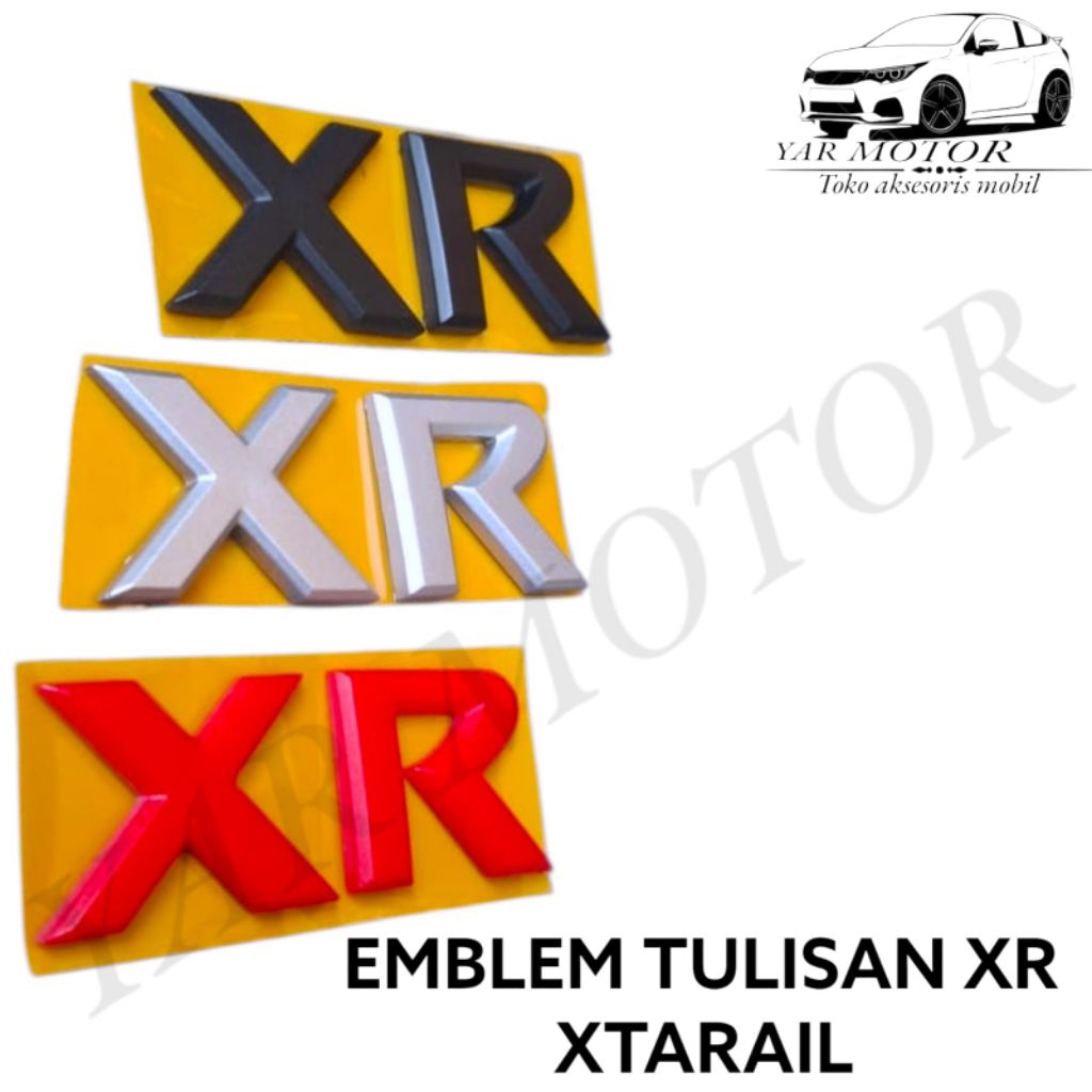 EMBLEM TULISAN XR SILVER ORIGINAL NISSAN LIVINA XR  ORIGINAL CHROME NISSAN LIVINA