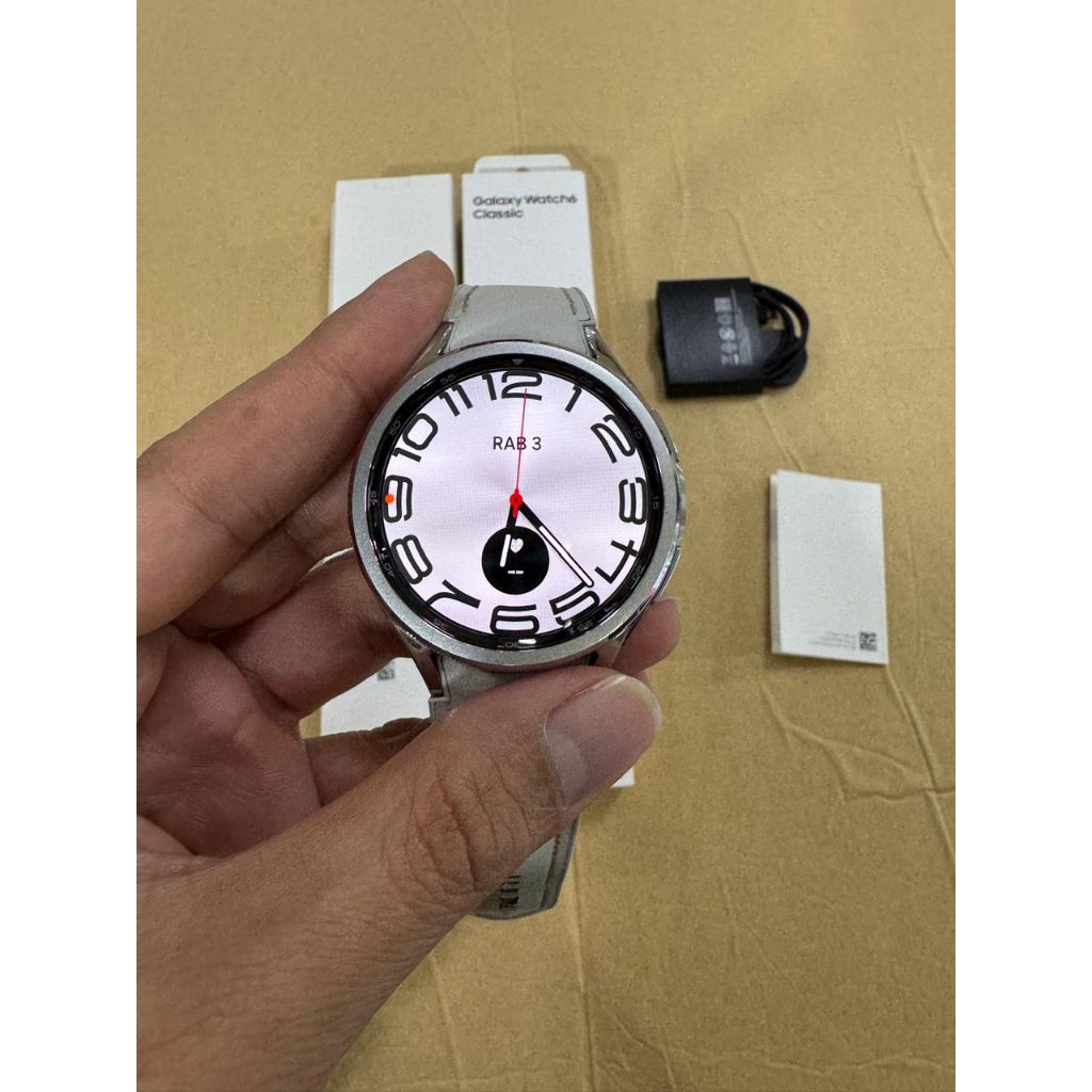 Samsung Galaxy Watch 6 Classic 47mm Fullset Mulus Bekas Resmi